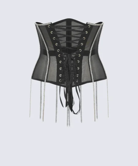 fringe black cape waisttraine.com
