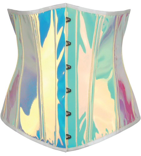 Longline Holographic PVC Corset