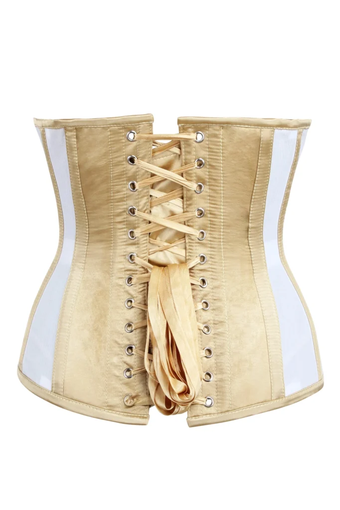 Gold Longline Underbust Corset Sequin waisttraine.com