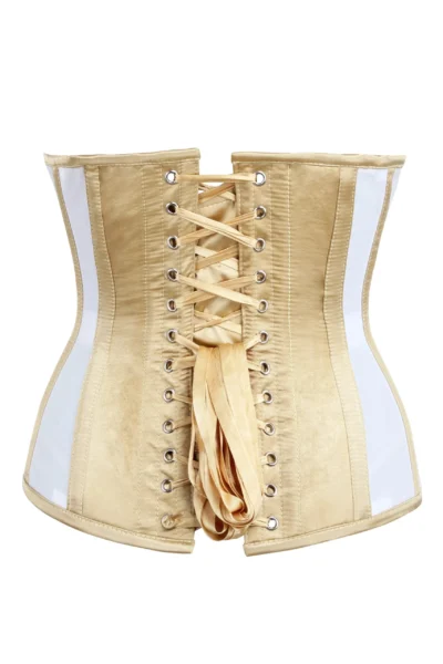 Gold Longline Underbust Corset Sequin waisttraine.com