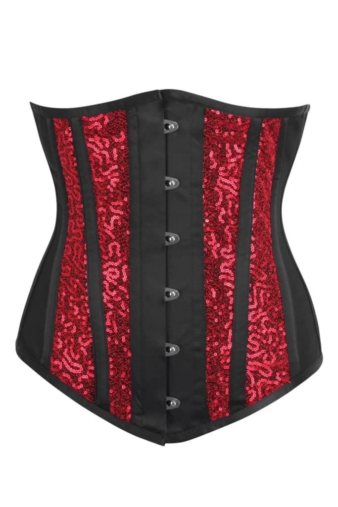 Black Mesh Sequin Corset waisttraine.com