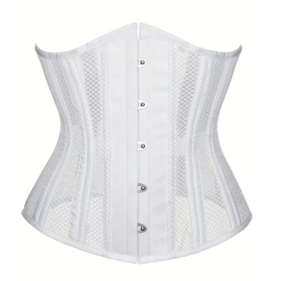 White Mesh Corset waisttraine.com