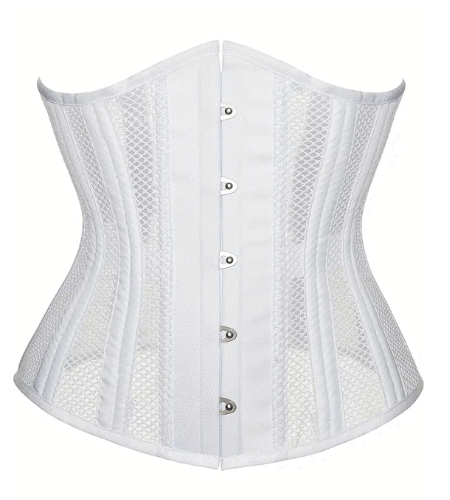 White Mesh Corset waisttraine.com