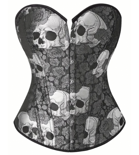 Women's Rose & Skull Corset