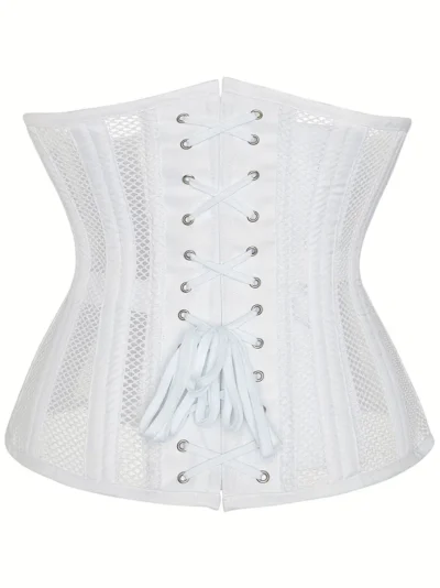 White Mesh Corset waisttraine.com