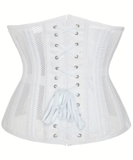 White Mesh Corset waisttraine.com