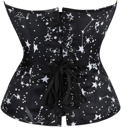 Black Satin Corset Top waisttraine.com