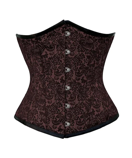 Brown Brocade Corset waisttraine.com