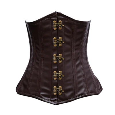 Brown Leather Waist Cincher