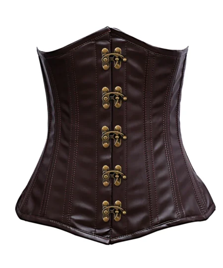 Brown Leather Waist Cincher