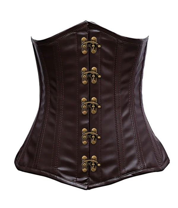 Brown Leather Waist Cincher