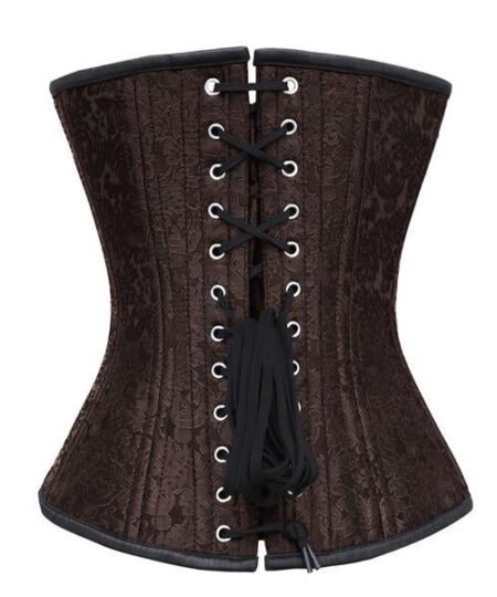 White Rope Brocade Waist Training Corset waisttraine.com