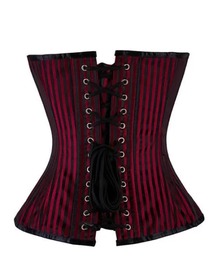 Red Brocade Corset waisttraine.com