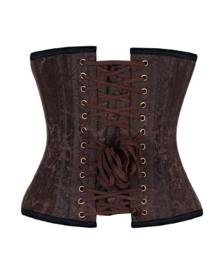 Brown Brocade Corset waisttraine.com