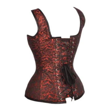 overbust corset with shoulder straps waisttraine.com