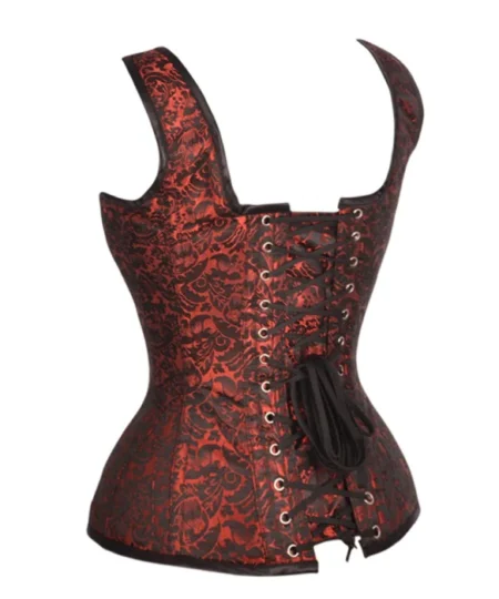 overbust corset with shoulder straps waisttraine.com