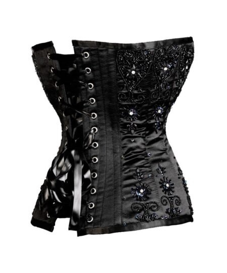 Black Rhinestone Corset waisttraine.com