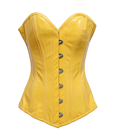 Steel Boned Longline Corset In PVC