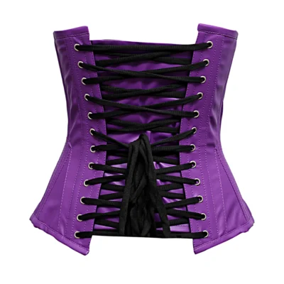 Light Purple Corset Leather Waist Cincher waisttraine.com