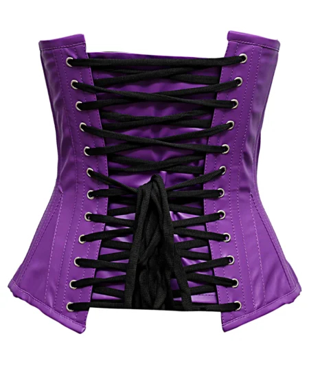 Light Purple Corset Leather Waist Cincher waisttraine.com