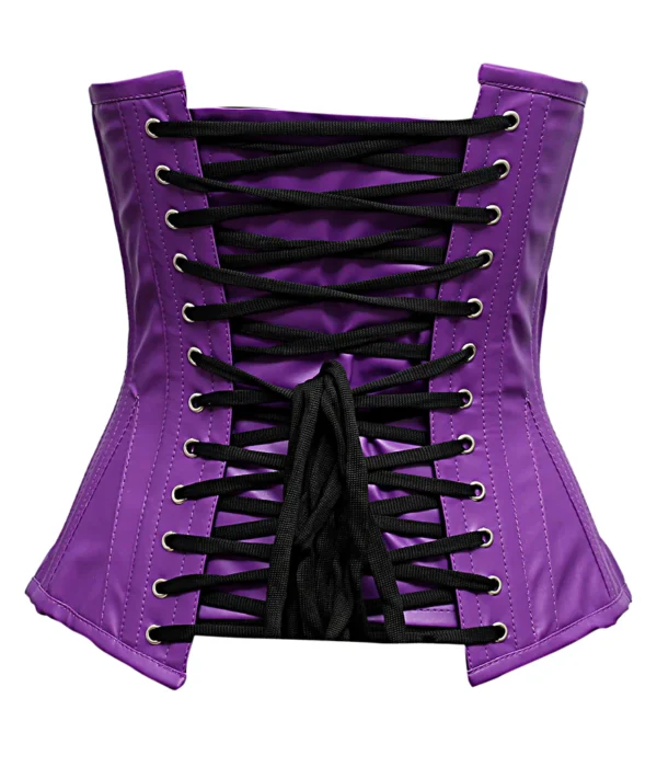 Light Purple Corset Leather Waist Cincher waisttraine.com