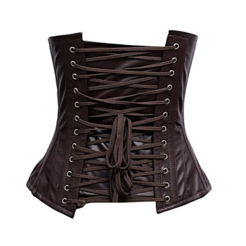 Brown Leather Waist Cincher
