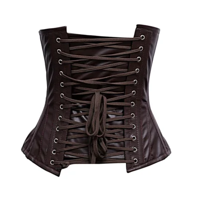 Brown Leather Waist Cincher