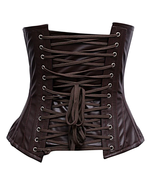 Brown Leather Waist Cincher