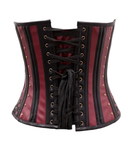Steampunk Overbust Leather Corset waisttraine.com