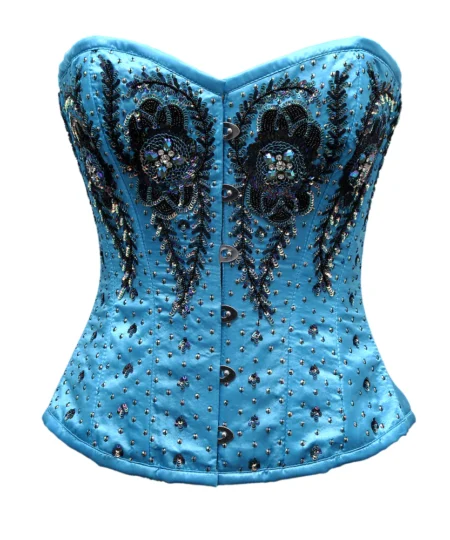 Embroidery Overbust Corset Sequin waisttraine.com