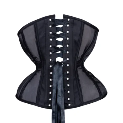 Black Mesh Cupless Corset waisttraine.com