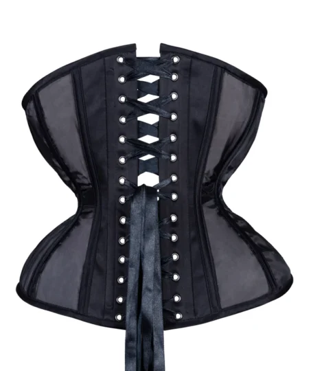 Black Mesh Cupless Corset waisttraine.com