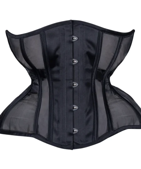 Black Mesh Cupless Corset waisttraine.com