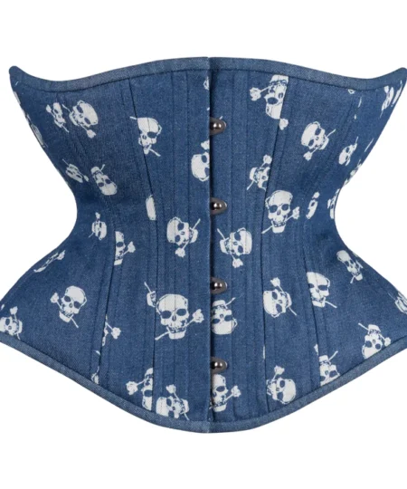 denim skull corset waisttraine.com