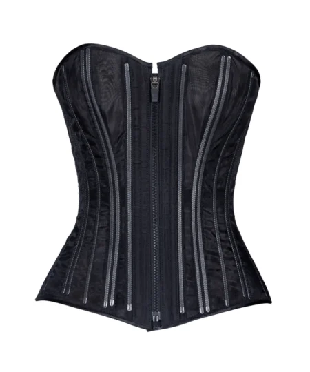 Black Mesh Corset Top waisttraine.com
