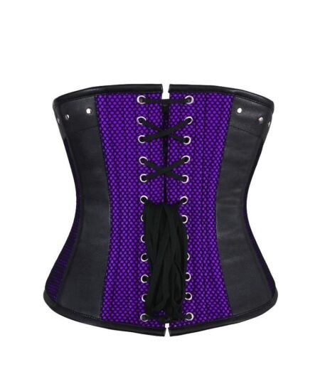 Leather Waist Cincher Underbust Black Gothic Corset waisttraine.com
