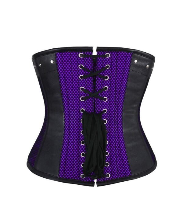 Leather Waist Cincher Underbust Black Gothic Corset waisttraine.com