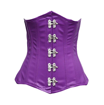 Light Purple Corset Leather Waist Cincher waisttraine.com