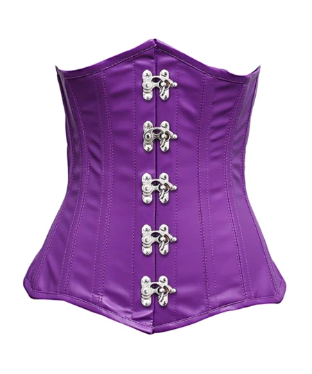 Light Purple Corset Leather Waist Cincher waisttraine.com