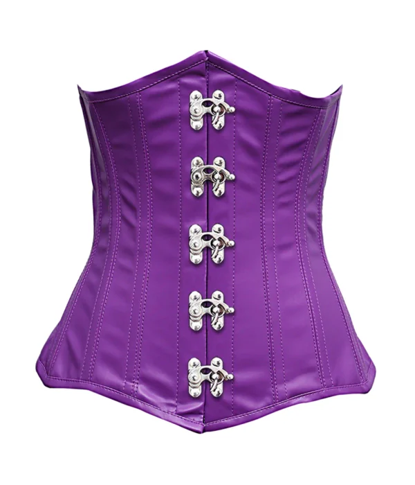 Light Purple Corset Leather Waist Cincher waisttraine.com