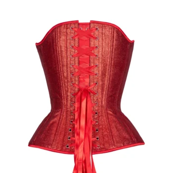 Red Overbust Corset Hourglass waisttraine.com