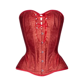 Red Overbust Corset Hourglass waisttraine.com