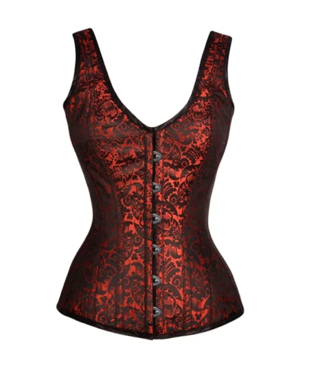 overbust corset with shoulder straps waisttraine.com
