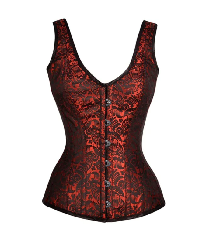 overbust corset with shoulder straps waisttraine.com