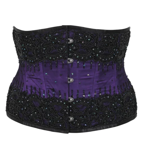 Purple Satin Underbust Couture Corset waisttraine.com