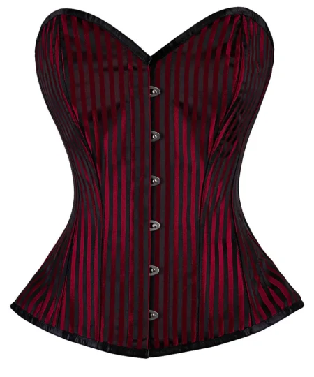 Red Brocade Corset waisttraine.com