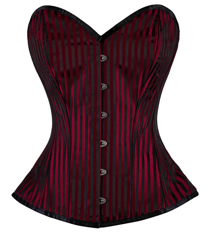 Red Brocade Corset waisttraine.com