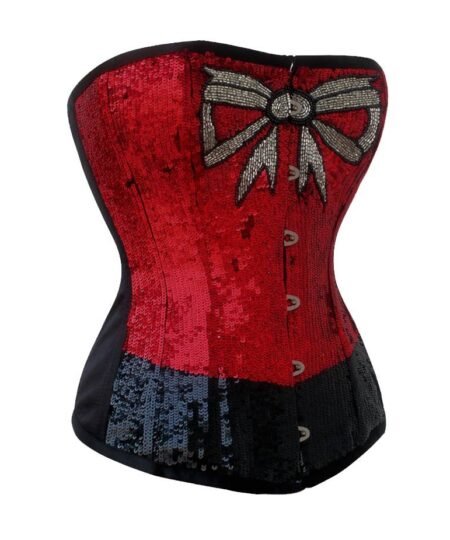 Red Sequin Corset waisttraine.com