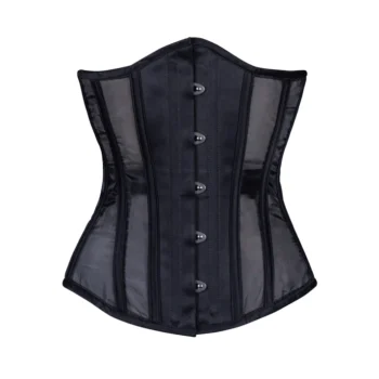 Black Mesh Corset, Slim Silhouette waisttraine.com