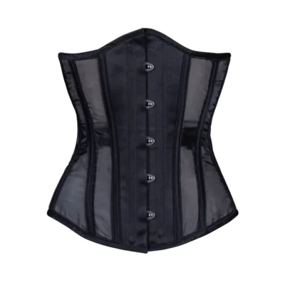Black Mesh Corset, Slim Silhouette waisttraine.com